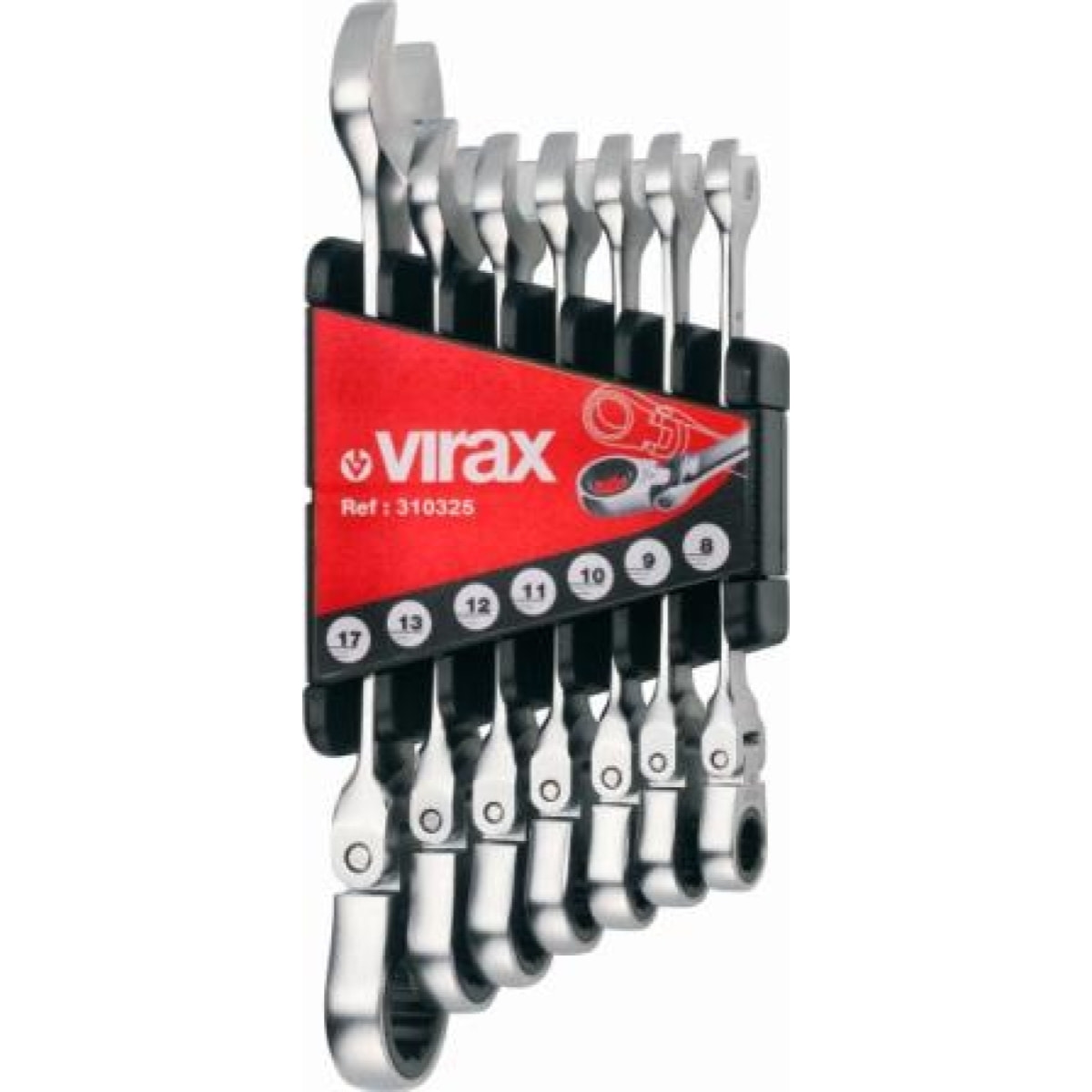 Jeu de 7 clés à cliquet têtes flexibles VIRAX - 310325