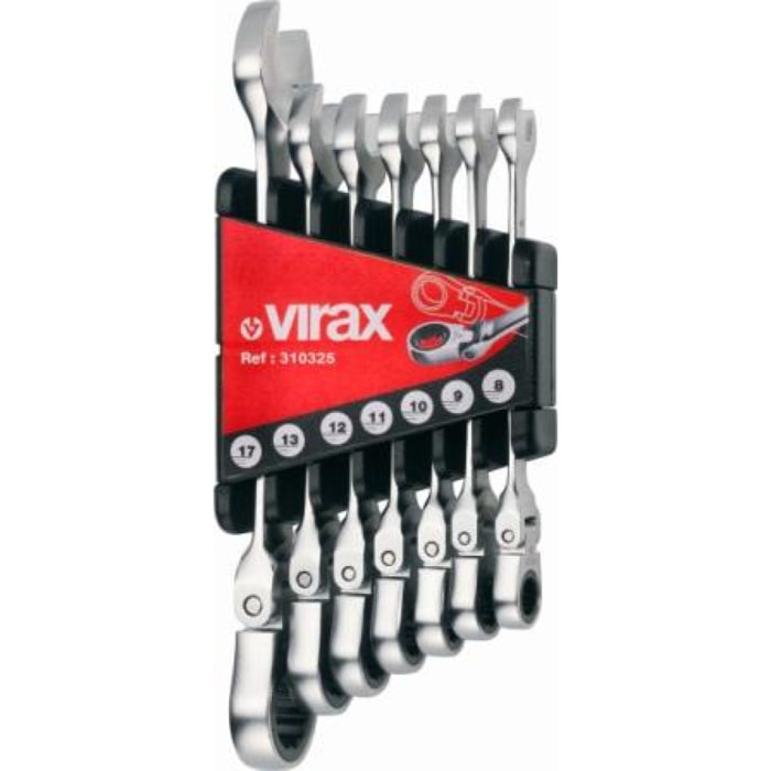 Jeu de 7 clés à cliquet têtes flexibles VIRAX - 310325