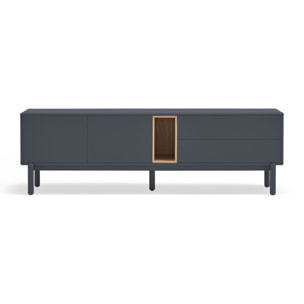 Mueble de televisión Corvo 2 puertas y 2 cajones de 180cm gris antracita