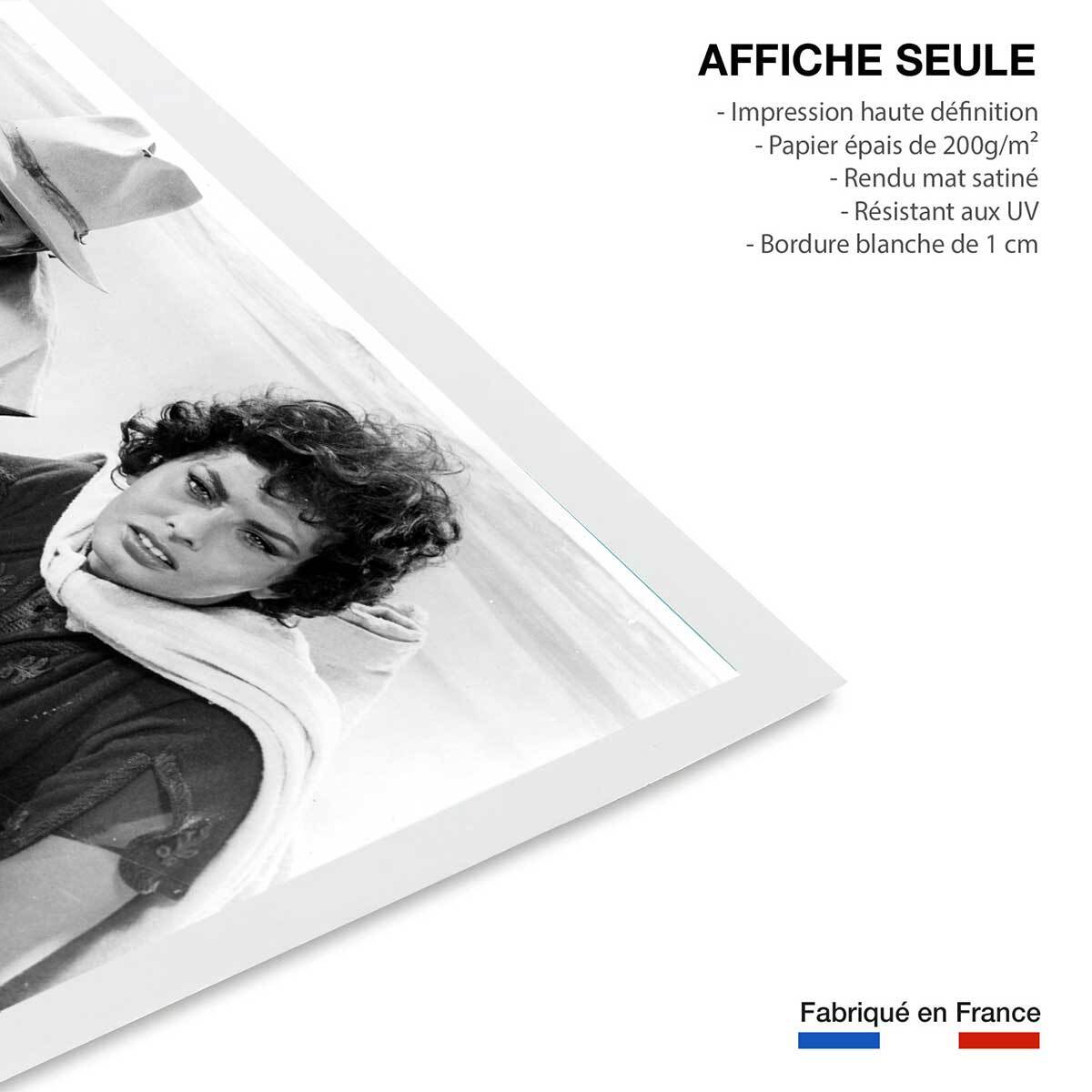 Affiche photo John Wayne et Sophia Loren Affiche seule