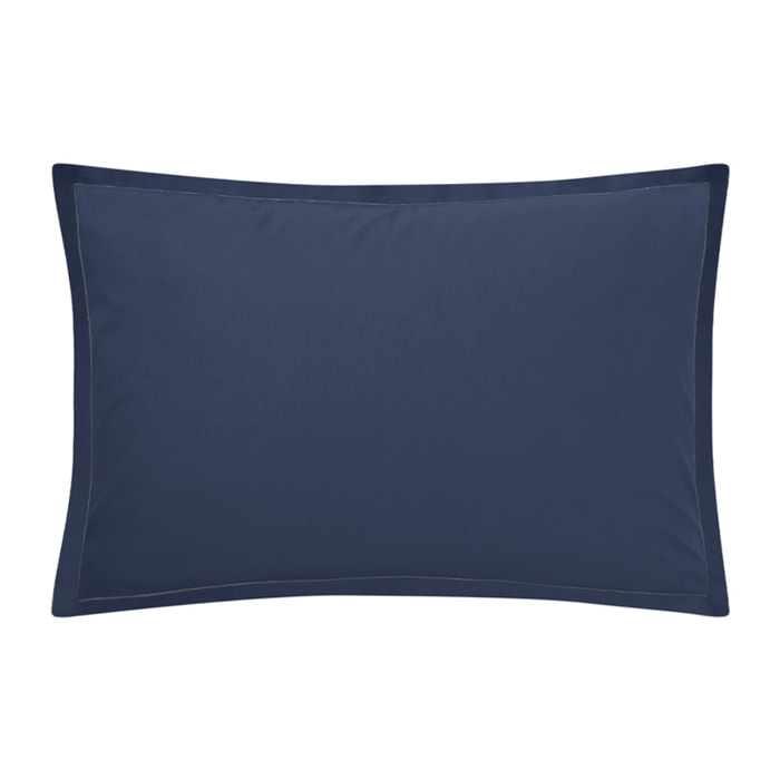 Taie d'oreiller unie en coton, Made in France, TOUT DOUX , Nocturne