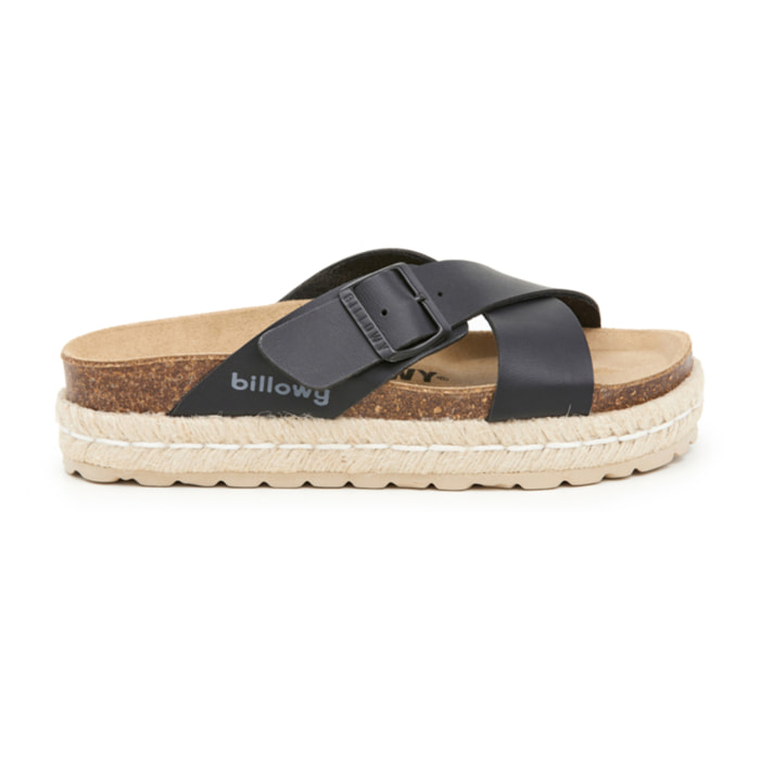 SANDALO CON ZEPPA BILLOWY NERO