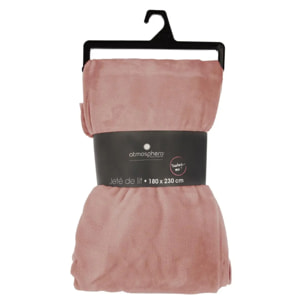 Plaid flanelle rose 180x230cm