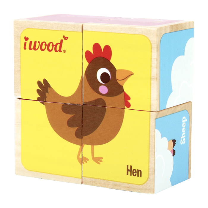 PUZLE 4 CUBOS: GRANJA