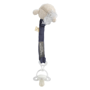 Attache -tétine en coton bio et bouclette