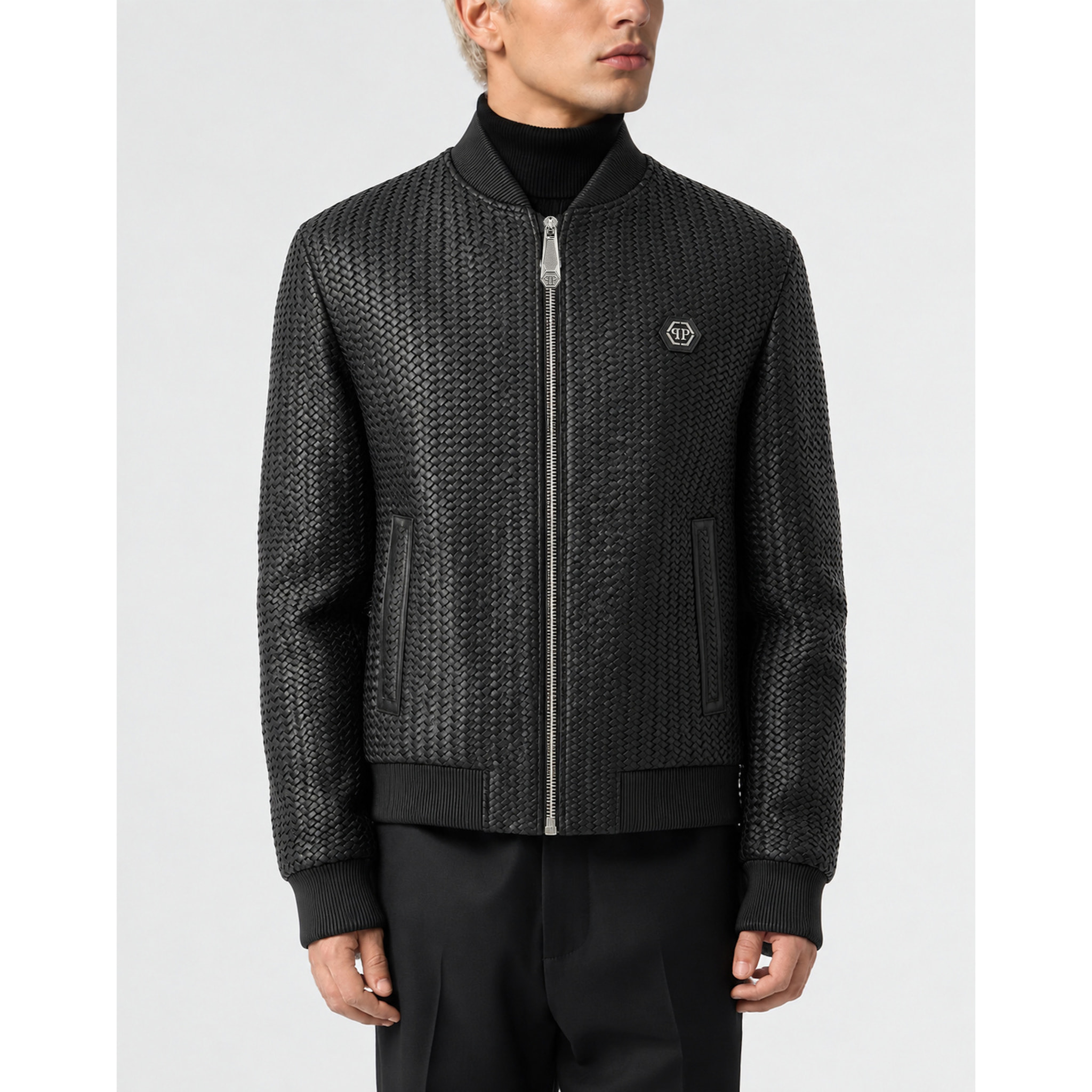 PHILIPP PLEIN Bomber de cuero