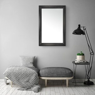 Espejo Rombo poliestireno negro 105x74x3 cm