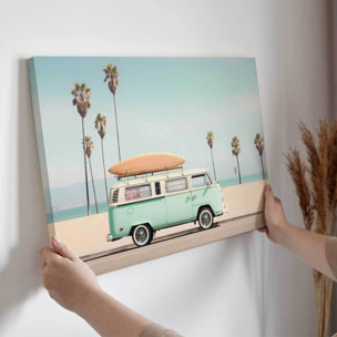 Tableau bord de mer Surf Car Beach Toile imprimée