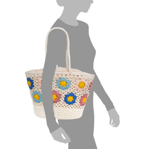 Belbo Bolso de hombro Mujer. Fabricaco en algodón tejido artesanal a mano.