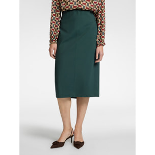 Elena Mirò - Falda lápiz en punto Milán - Verde