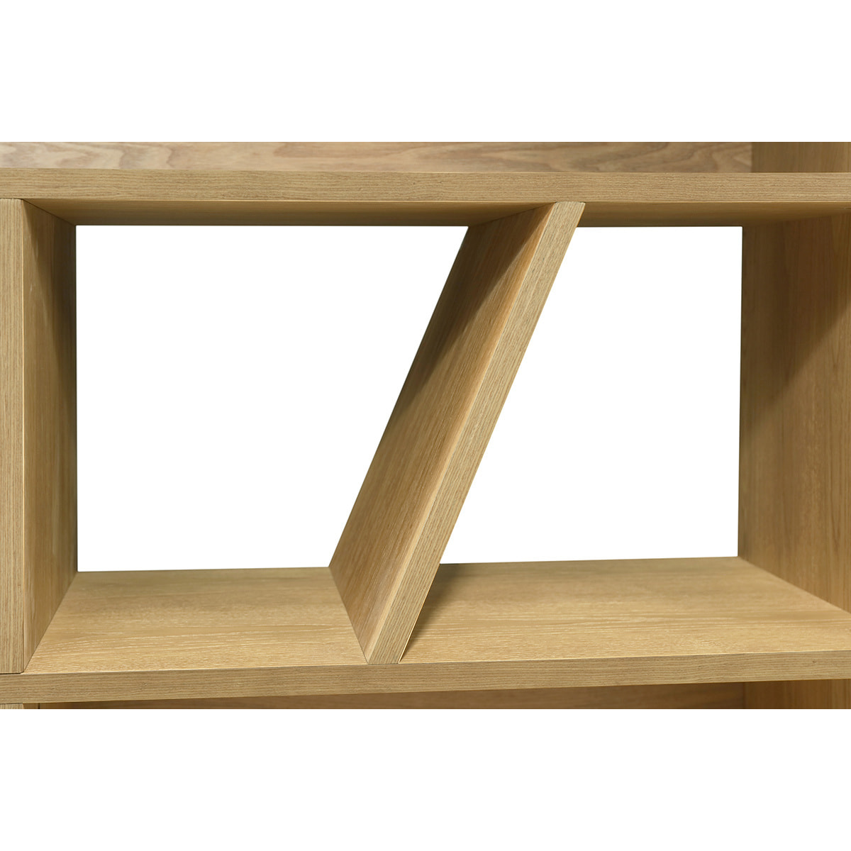 Bibliothèque design en bois clair L120 cm AZTEQUE