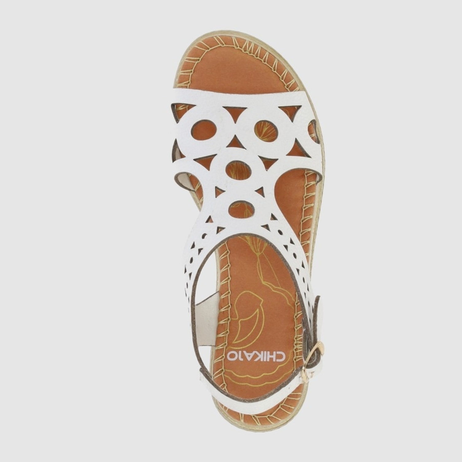 Sandalias de Piel - Blanco - Tacón: 5 cm