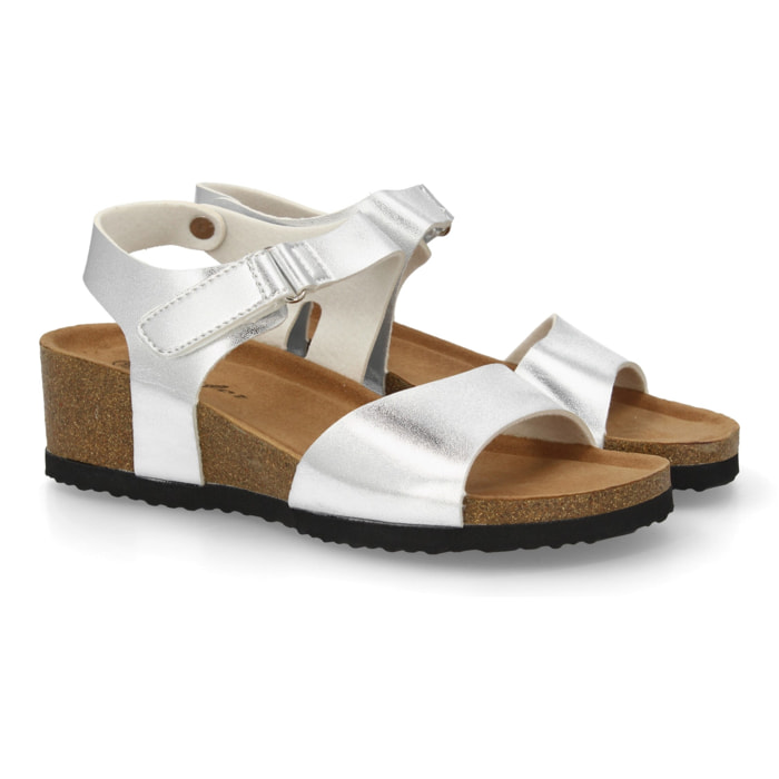 Sandalia cómoda cuña mujer cierre autoaderente