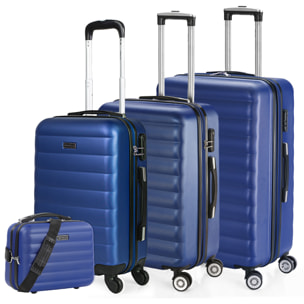 Juego De Maletas Rígidas Abs Itaca Simoa Azul