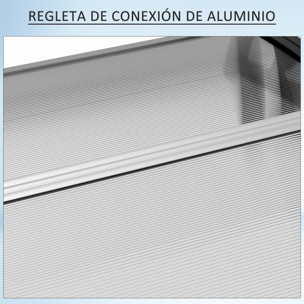 Tejadillo de Protección 75x100 cm Marquesina Exterior para Puertas y Ventanas contra Sol y Lluvia con Soporte de Aleación de Aluminio Transparente