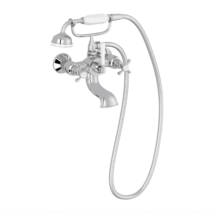 Mélangeur baignoire Cléo 1889 avec pommeau douche Chromé