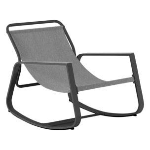 Fauteuil à bascule de jardin "Felinio" gris