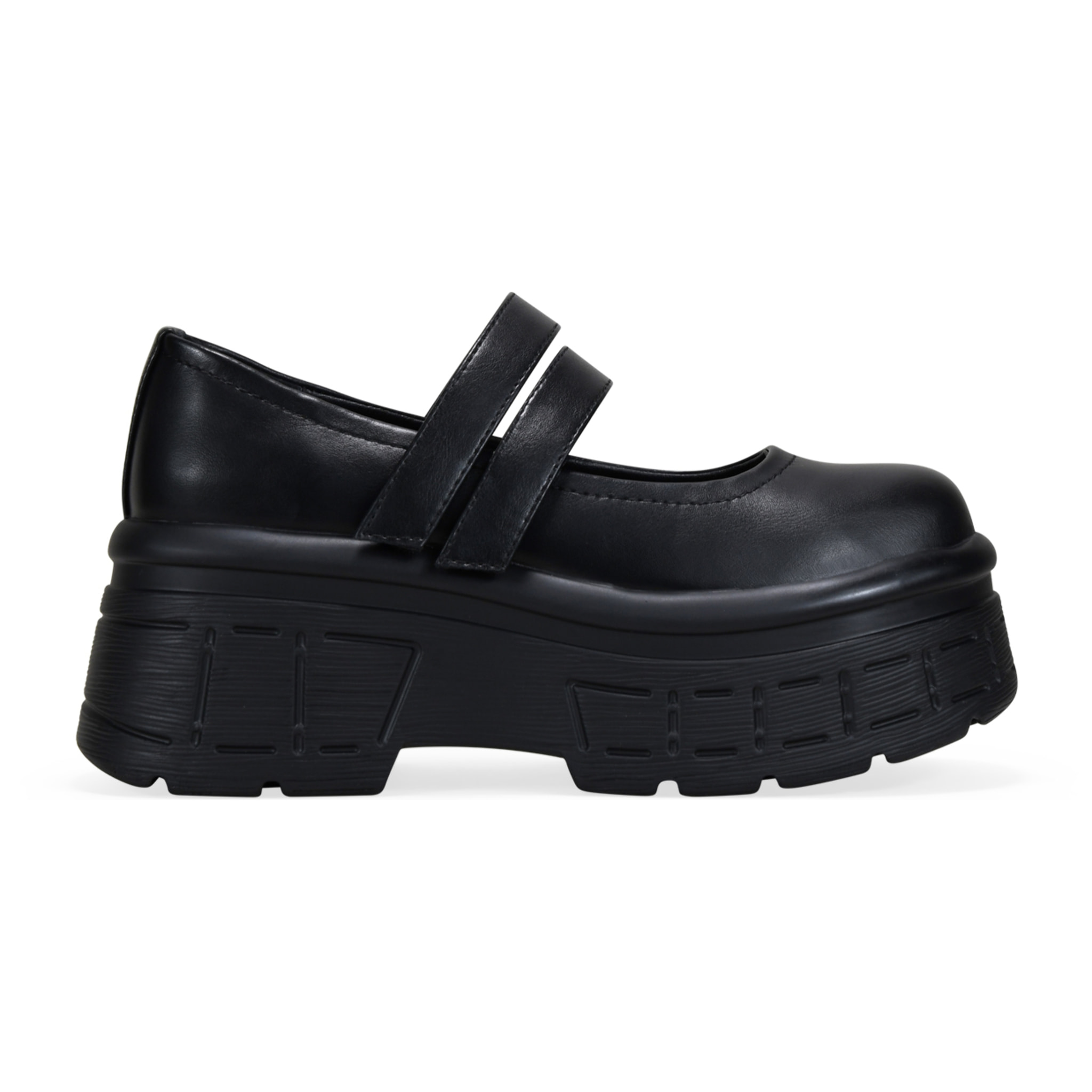 Bailarinas de plataforma negras con cierre fácil