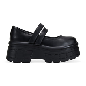 Bailarinas de plataforma negras con cierre fácil