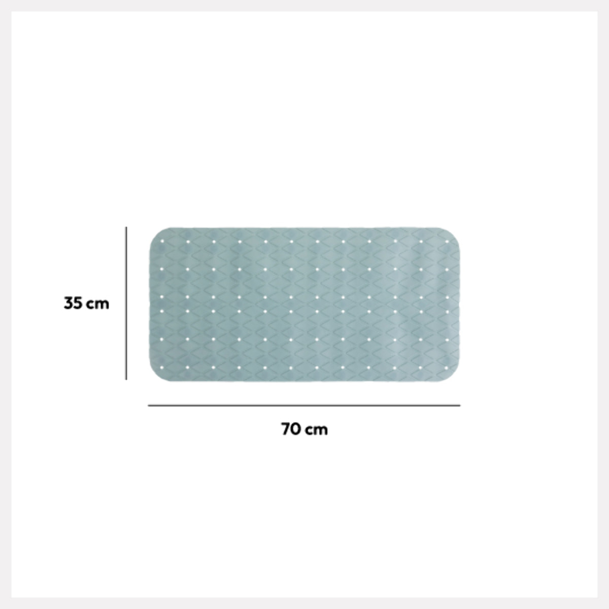Tapis anti-dérapant 75x35cm Bleu artic Colorama
