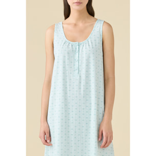 Camicia da notte donna estiva in cotone articolo romantic. Noidinotte