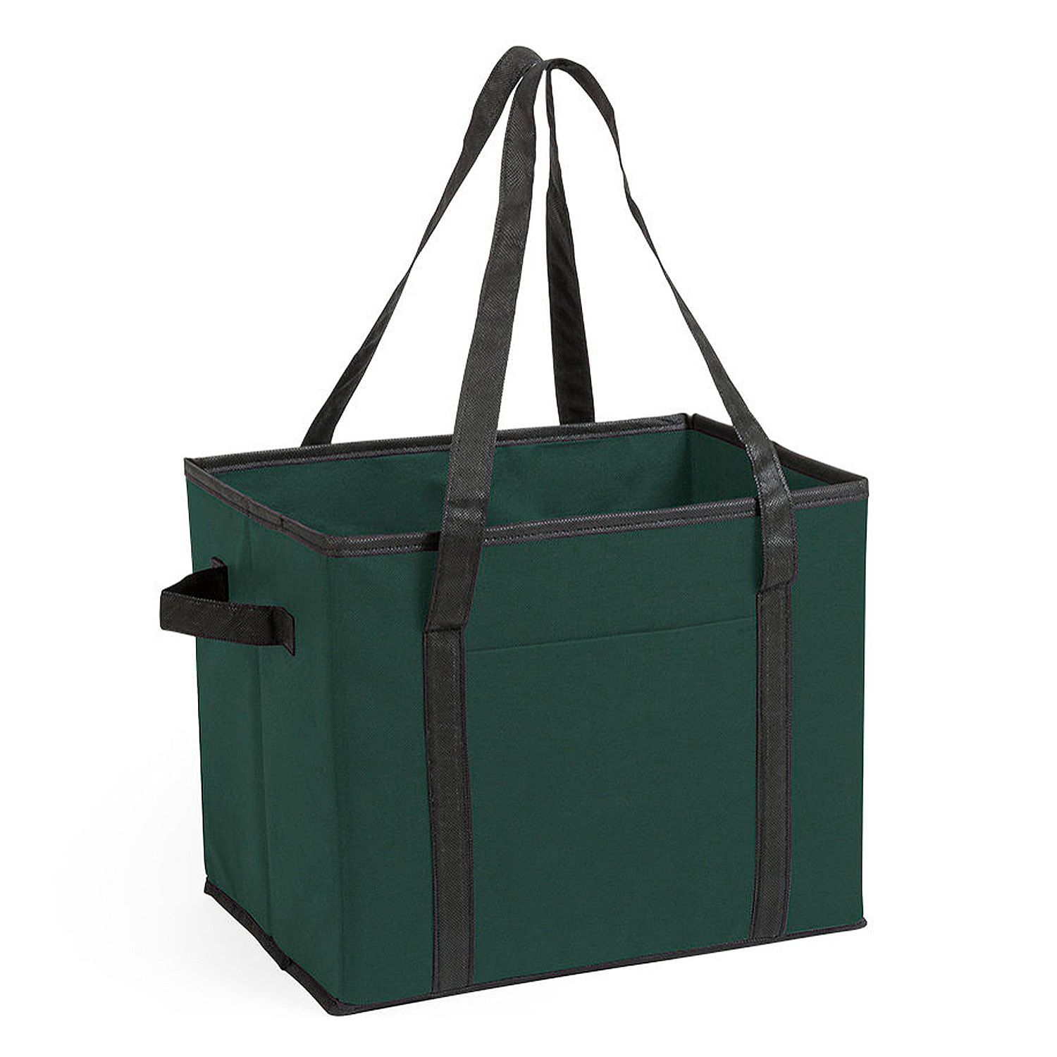 Organizer pieghevole Nardelly per bagagliaio in non-woven resistente, con maniglie, tasca frontale e base rigida.