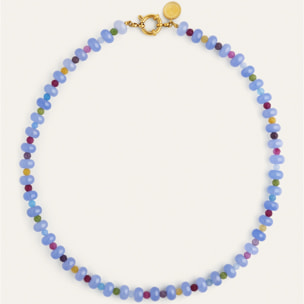 Collar Skycolor Stones Acero Baño Oro
