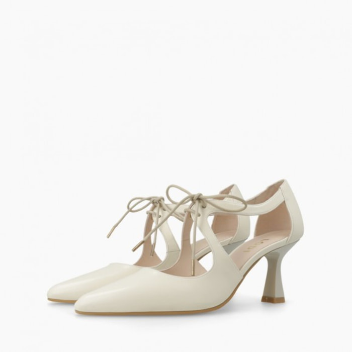 ZAPATOS DE SALÓN BLANCOS GINOL-PI