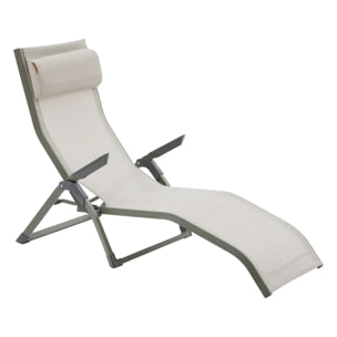 Transat "Decima" vert & vert laurier aluminium et texaline