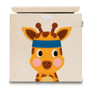 Boîte de rangement en tissu pour enfant "girafe" avec couvercle, compatible Ikea Kallax Lifeney