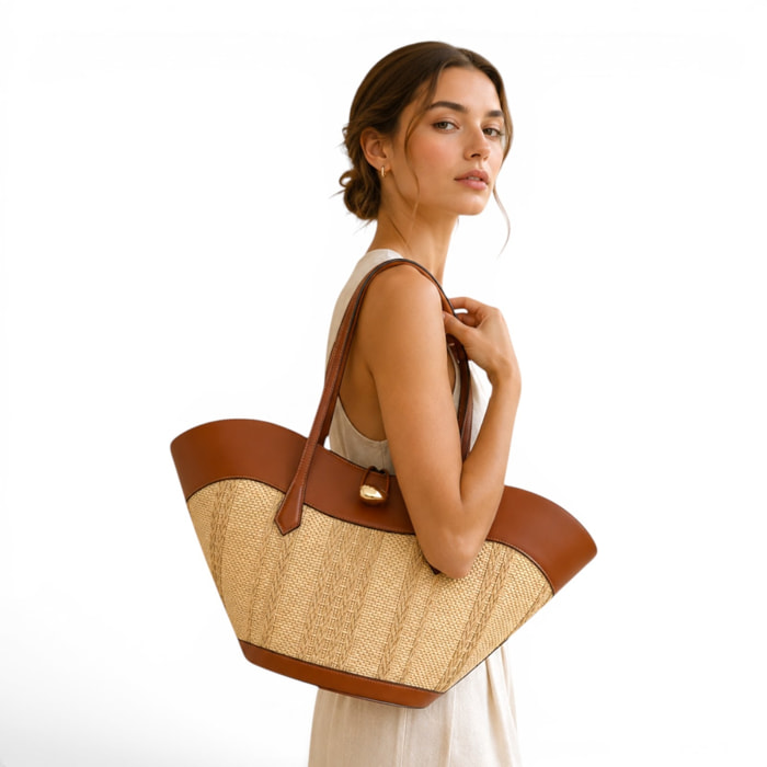 Borsa a spalla Cheval Firenze Miranda Max S/S Cuoio