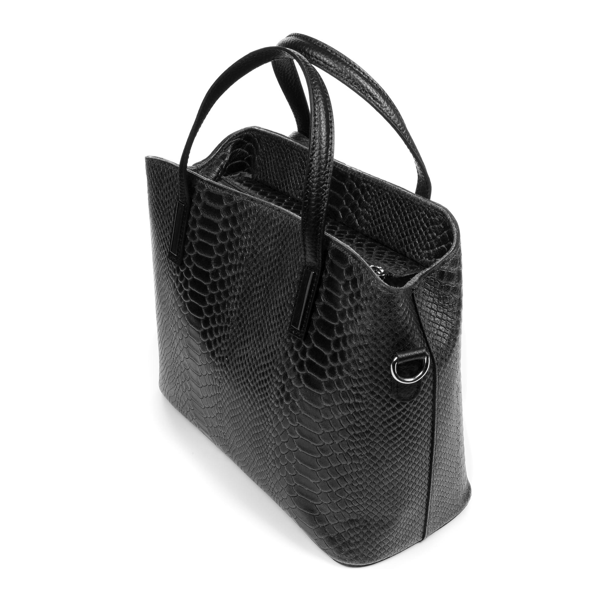 Violante Borsa shopper da donna. Pelle scamosciata con incisione serpente in vera pelle.