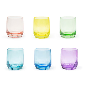 Lot de 6 verres Excelsa L'Avana Pastello, verre, 31 cl, multicolore