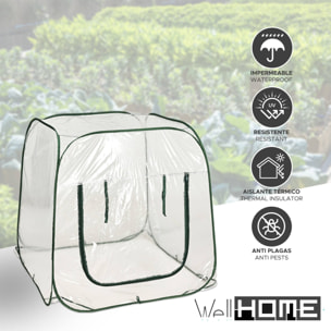 Well home invernadero pop-up de acero resistente 100x100x100cm