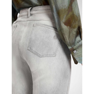 Elena Mirò - Jeans acampanados "Florence" en denim stone washed - Gris