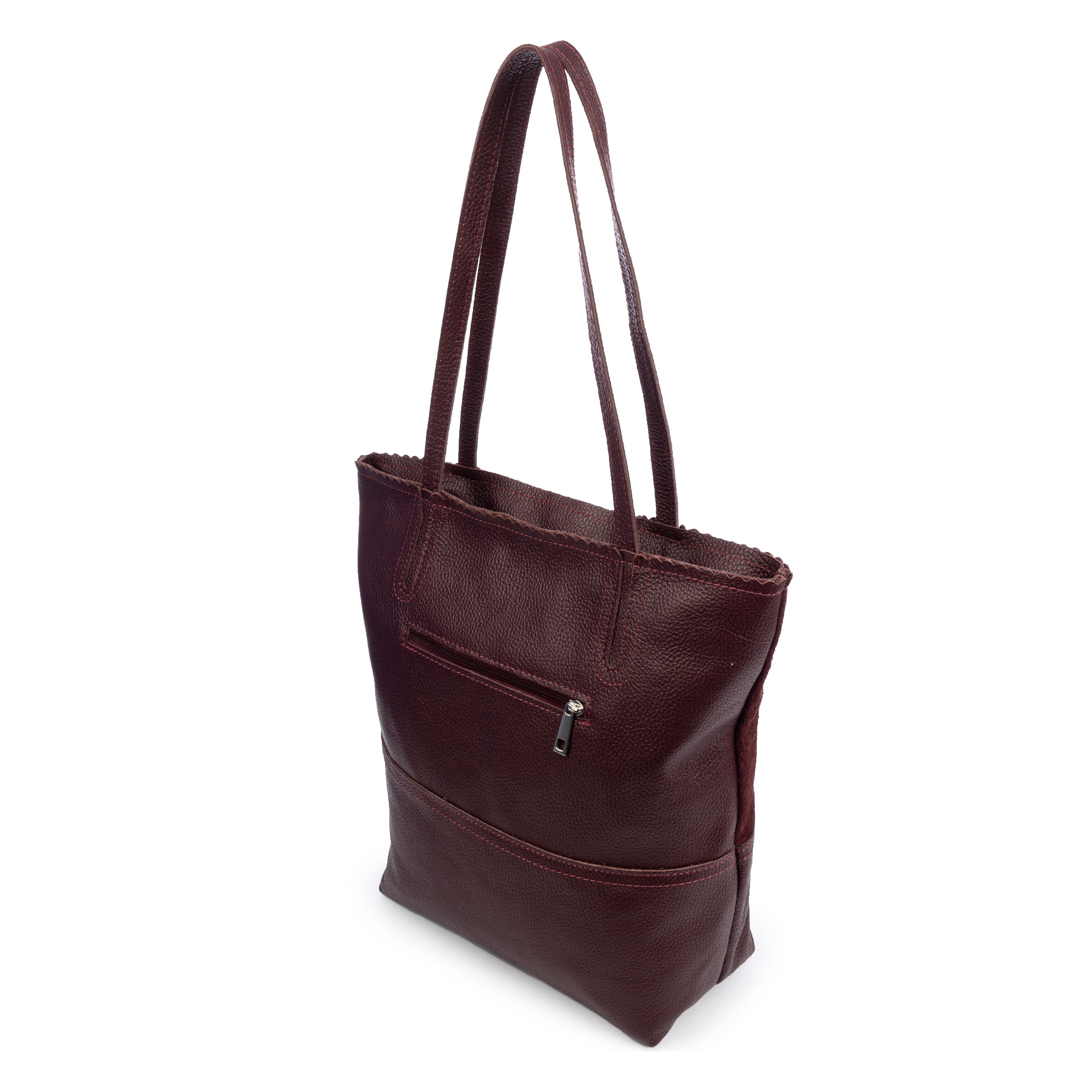 Bellino Bolso Tote Mujer. Piel auténtica Gamuza y Dollaro.