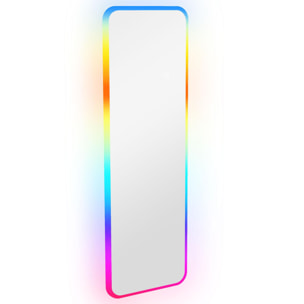 Espejo de Cuerpo Entero con Luces LED 120x40 cm Espejo Rectangular de Pared Ajustable con Iluminación de 7 Colores RGB y Función de Memoria para Dormitorio Vestidor