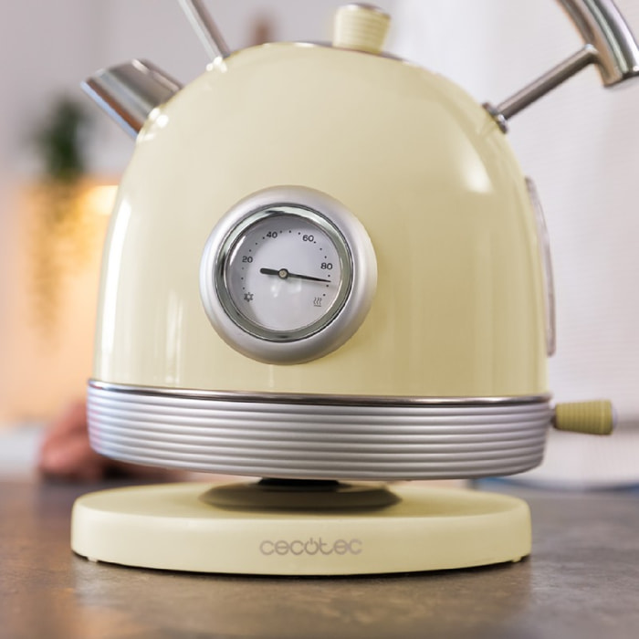 Cecotec Bollitore Thermosense 420 Vintage Light Yellow