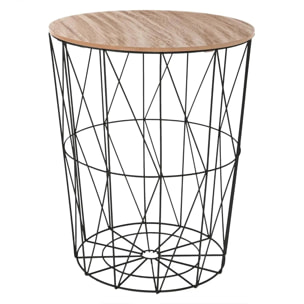 Table d'appoint "Kumi" noir D47cm