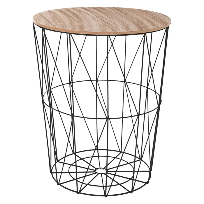 Table d'appoint "Kumi" noir D47cm