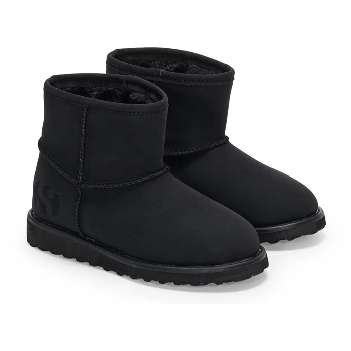 Stivali Superga Bambino/a Nero 3899 Microfiber Nubuck