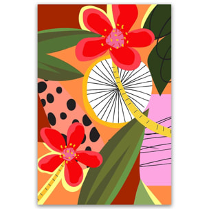 Tableau Flower Market fleurs graphiques modernes Toile imprimée