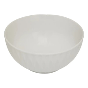 Bol strié blanc 65cl