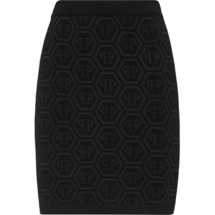 PHILIPP PLEIN Minifalda de punto MONOGRAM
