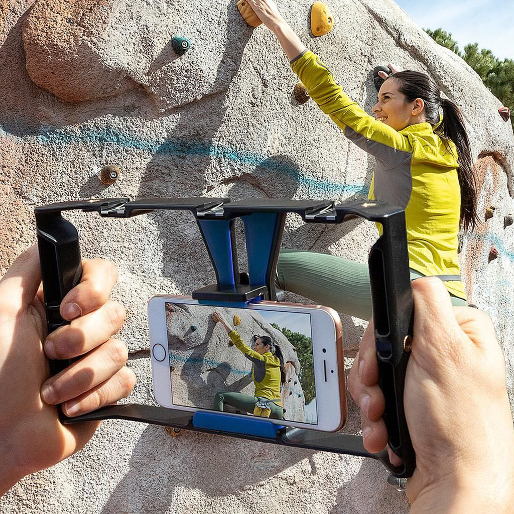 Supporto per smartphone con stabilizzatore manuale stafect - nero - 25x13x5,4 cm