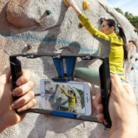 Supporto per smartphone con stabilizzatore manuale stafect - nero - 25x13x5,4 cm