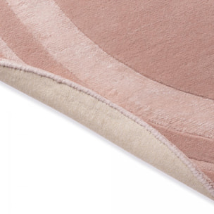 Tapis rond fait main en laine motif simple CHICDOUJ