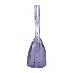 Borsa a spalla da donna - Modello False - Vera pelle e metallo - 26.0 x 15.0 x 10.0 cm