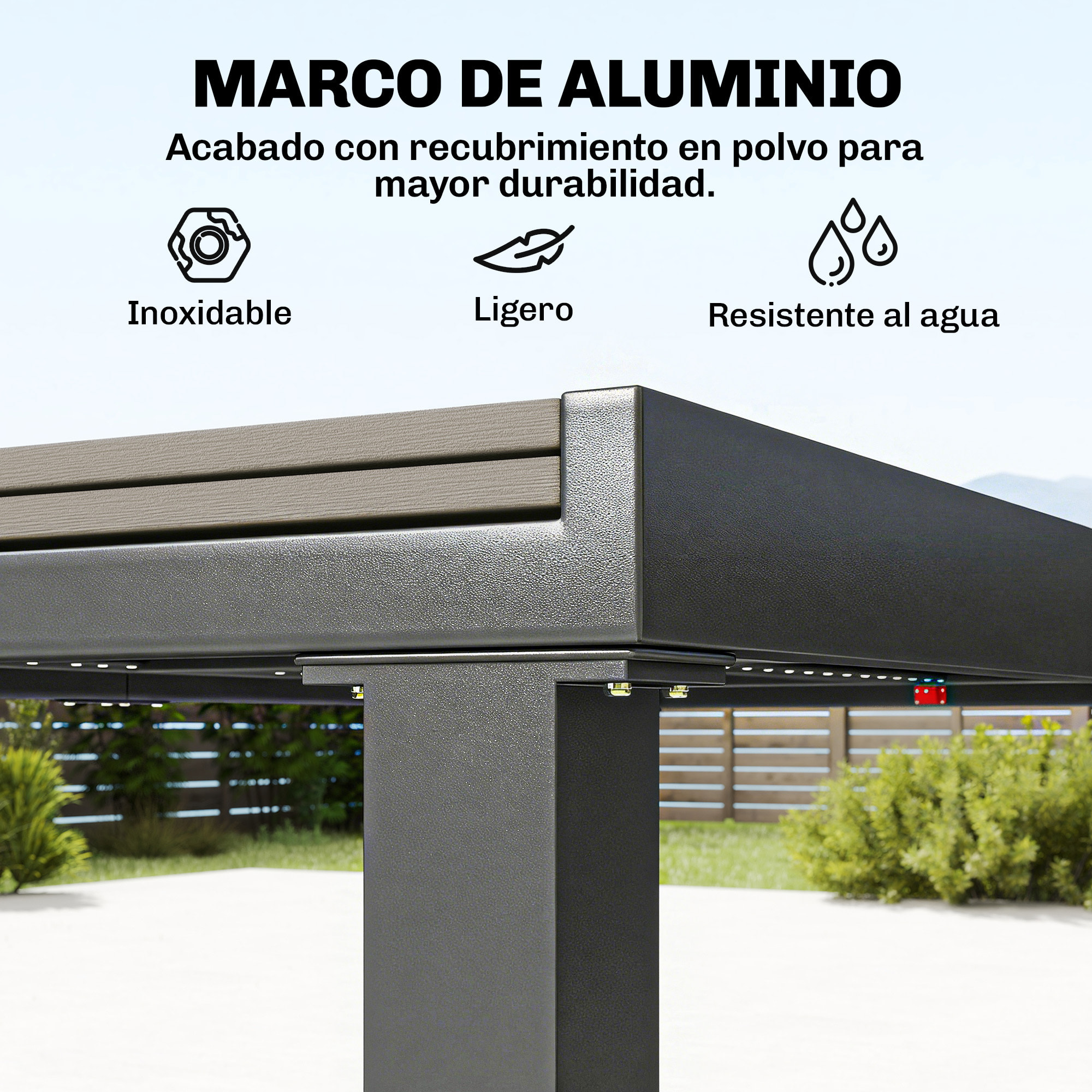Outsunny Conjunto de Mesa y Sillas Jardín de 9 Piezas, Muebles Jardín Exterior con Mesa Extensible 150 a 225 cm, Estructura de Aluminio, 8 Sillas Apilables, Tablero de Lamas de Madera Plástica, Gris