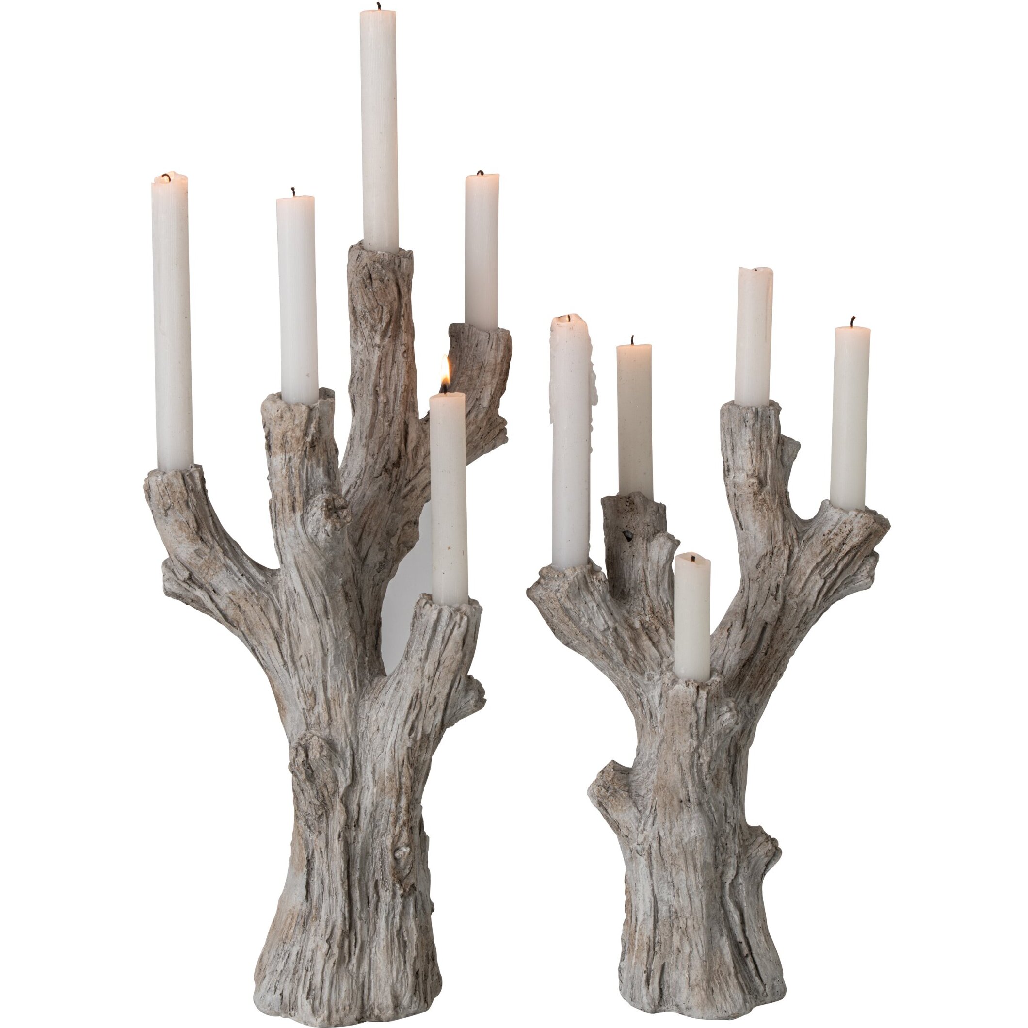 J-Line chandelier - polyrésine - taupe - large